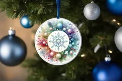 Round Christmas Ornament Sublimation|Clipart Product Image 3