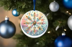 Round Christmas Ornament Sublimation|Clipart Product Image 3