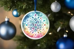Round Christmas Ornament Sublimation|Clipart Product Image 1