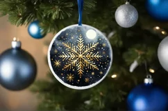 Round Christmas Ornament Sublimation|Clipart Product Image 1