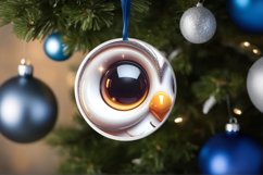 Shiny Christmas Face Round Owl Product Image 1