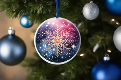 Round Christmas Ornament Sublimation|Clipart Product Image 3