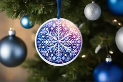 Round Christmas Ornament Sublimation|Clipart Product Image 1