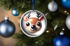 Shiny Christmas Face Round Deer Product Image 3