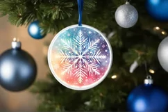 Round Christmas Ornament Sublimation|Clipart Product Image 3