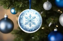 Round Christmas Ornament Sublimation|Clipart Product Image 3
