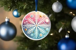 Round Christmas Ornament Sublimation|Clipart Product Image 3