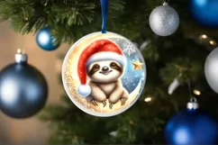 Digital Painting Vintage Baby Sloth on Moon Product Image 1