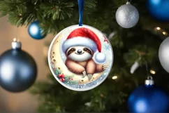 Digital Painting Vintage Baby Sloth on Moon Product Image 1