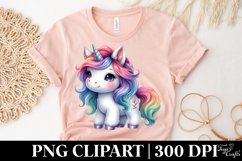 Cute Unicorn Clipart |T-shirt, Mug, Tumbler Product Image 5