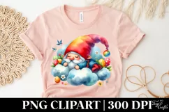 Easter Gnome Sleeping in the Clouds Clipart |T-shirt, Mug Product Image 5