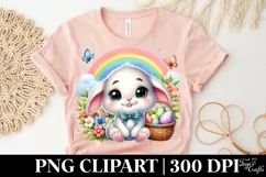 Easter Bunny Egg Flower, Clipart |T-shirt, Mug PNG Product Image 5