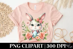 Bunny Egg Flower, Clipart |T-shirt, Mug PNG Product Image 5