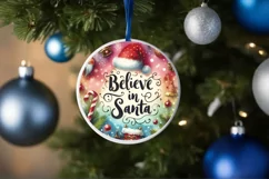Believe in Santa Christmas Round Ornament Product Image 4
