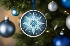 Round Christmas Ornament Sublimation|Clipart Product Image 1