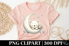 Sleeping Bear Clipart |T-shirt, Mug PNG Product Image 5