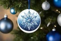 Round Christmas Ornament Sublimation|Clipart Product Image 3