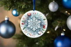 Round Christmas Ornament Sublimation|Clipart Product Image 3