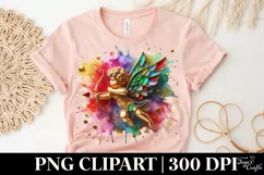 Cupid Angel Of Love Watercolor Florals Clipart Product Image 5
