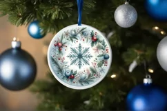Round Christmas Ornament Sublimation|Clipart Product Image 3