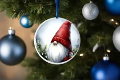 Christmas Gnome Watercolor PNG Product Image 4