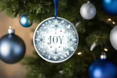 Round Christmas Ornament Sublimation|Clipart Product Image 1
