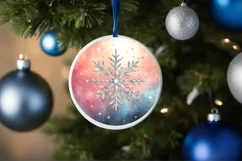Round Christmas Ornament Sublimation|Clipart Product Image 1