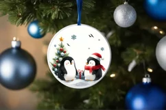 Winter Penguin Watercolor PNG Product Image 4
