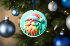Colorful Pastel Santa PNG Product Image 1