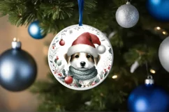 Colorful Dog Watercolor Christmas Scene Product Image 4