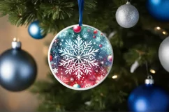 Round Christmas Ornament Sublimation|Clipart Product Image 3