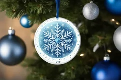 Round Christmas Ornament Sublimation|Clipart Product Image 1
