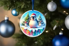 Watercolor Winter Penguins PNG Product Image 4