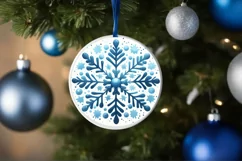 Round Christmas Ornament Sublimation|Clipart Product Image 3