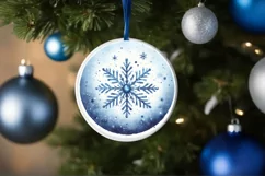 Round Christmas Ornament Sublimation|Clipart Product Image 3