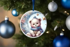 Baby Bear Winter Sublimation PNG Product Image 1