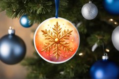 Round Christmas Ornament Sublimation|Clipart Product Image 1