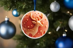 Decoration Christmas Deer Sublimation PNG Product Image 4