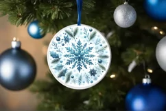 Round Christmas Ornament Sublimation|Clipart Product Image 3