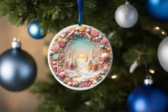Christmas Scene Molten Candy Sublimation PNG Product Image 4