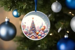 Christmas Scene Molten Candy Sublimation PNG Product Image 4