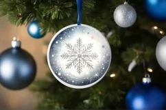 Round Christmas Ornament Sublimation|Clipart Product Image 1