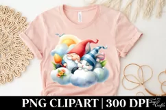 Easter Bunny Gnome Clipart |T-shirt, Mug PNG Product Image 5