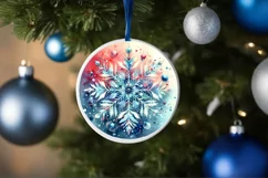 Round Christmas Ornament Sublimation|Clipart Product Image 3