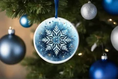 Round Christmas Ornament Sublimation|Clipart Product Image 3