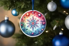 Round Christmas Ornament Sublimation|Clipart Product Image 1