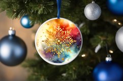 Round Christmas Ornament Sublimation|Clipart Product Image 3
