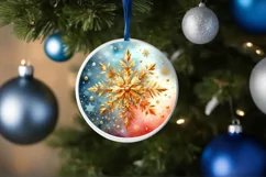 Round Christmas Ornament Sublimation|Clipart Product Image 3