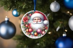 Santa with Santa Round Ornament Sublimation PNG Product Image 4