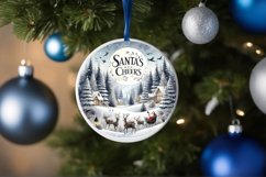 Round Christmas Ornament with Santa&#039;s Cheers PNG Product Image 4